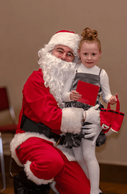 Children performing at the Christmas party